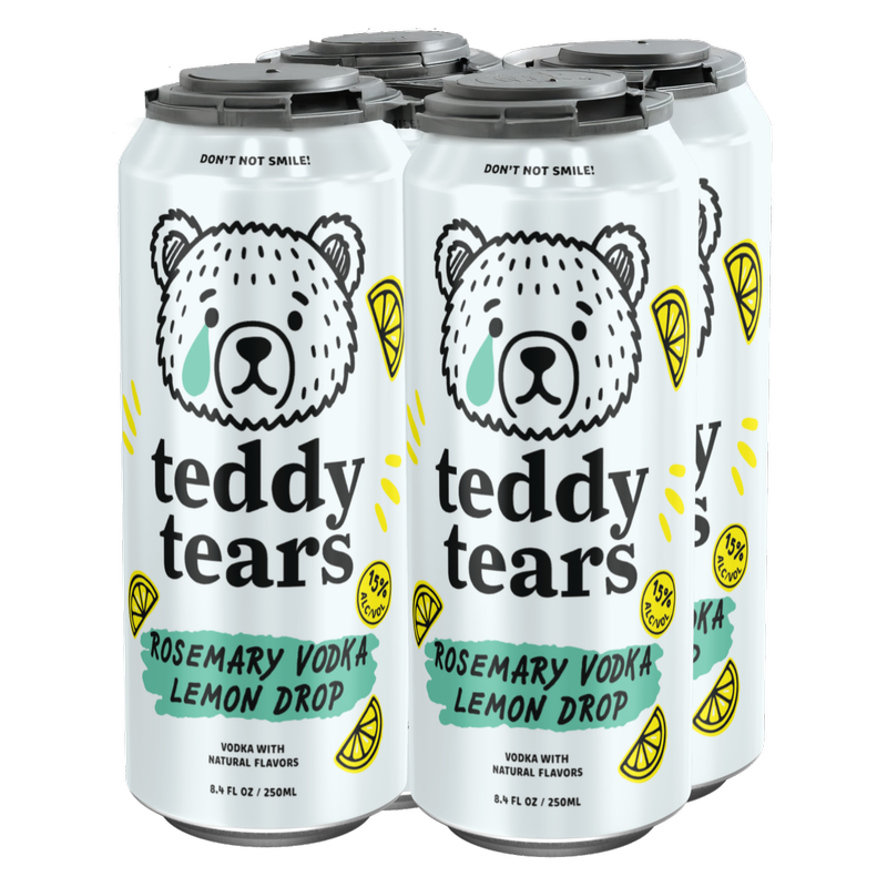 Teddy Tears Rosemary Vodka Lemon Drop 4pk 250ml Can 15% ABV