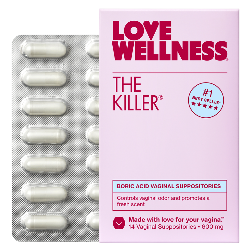 Love Wellness The Killer Boric Acid Vaginal Suppositories 14ct
