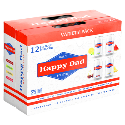 Happy Dad Hard Seltzer Variety 12pk 12oz Can 5.0% ABV