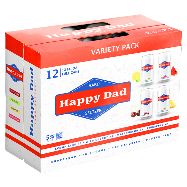 Happy Dad Hard Seltzer Variety 12pk 12oz Can 5.0% ABV - Happy Dad – BevMo!