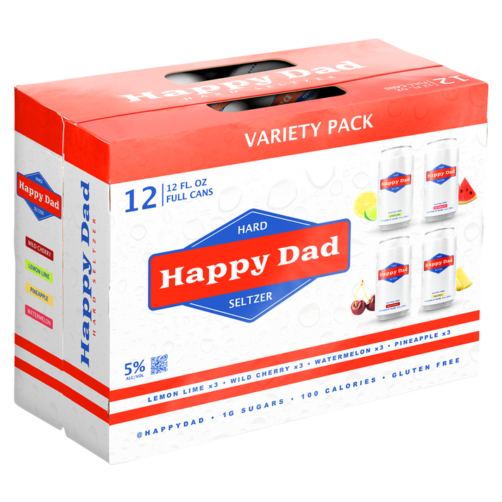 Happy Dad Hard Seltzer Variety 12pk 12oz Can 5.0% ABV - Happy Dad – BevMo!