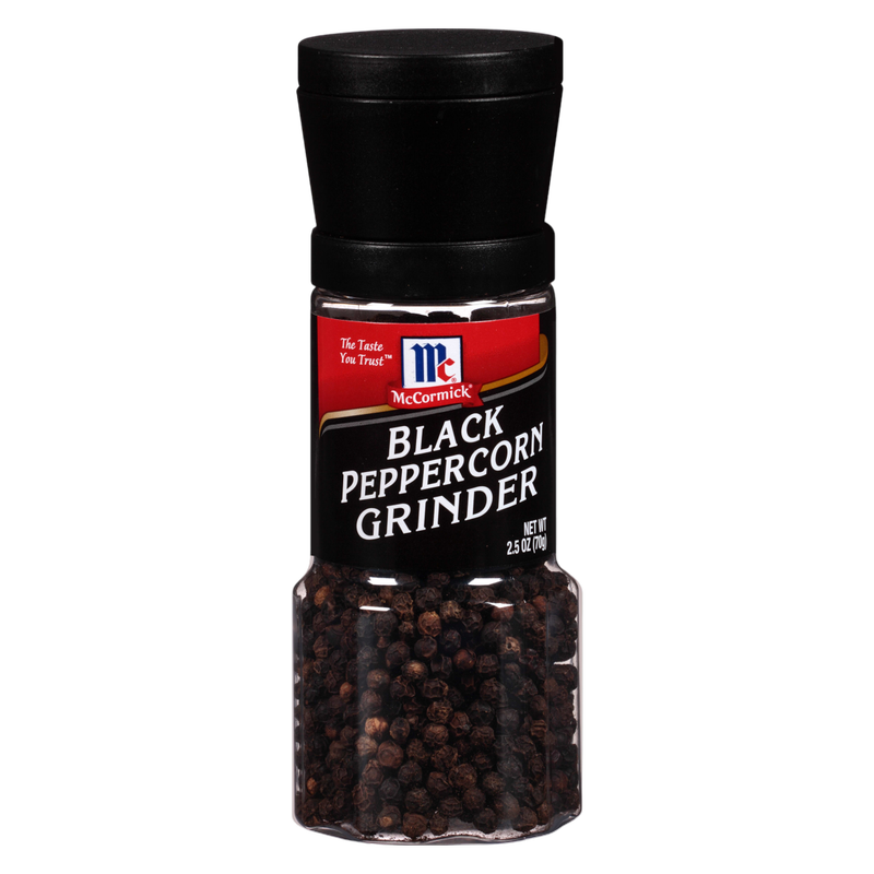 McCormick Black Peppercorn Grinder, 2.5oz.