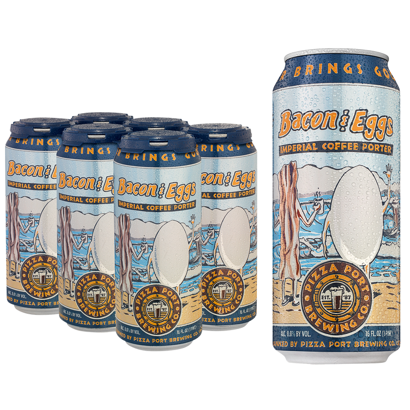 Pizza Port Brewing Tier 3 Seasonal - Bacon & Eggs Porter 6pk 16oz Can