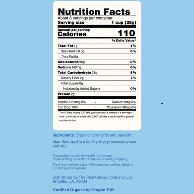 The Real Cereal Organic Corn Flakes Cereal, 8.4oz.