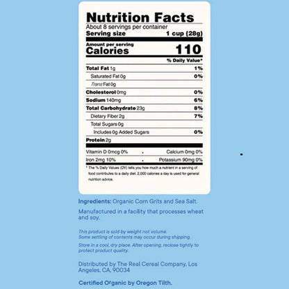 The Real Cereal Organic Corn Flakes Cereal, 8.4oz.