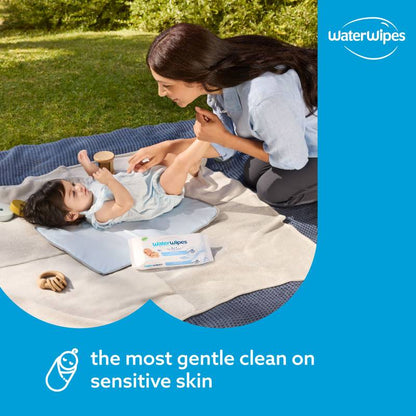 WaterWipes Sensitive+ Newborn & Baby Wipes, 60 Count (1 Pack)
