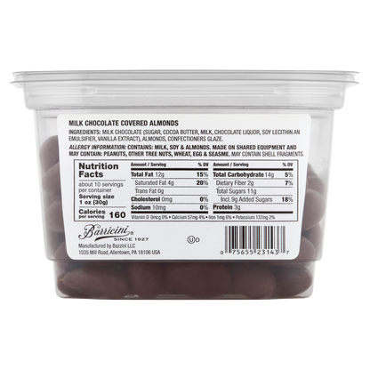 Barricini Milk Chocolate Almonds 10.25oz