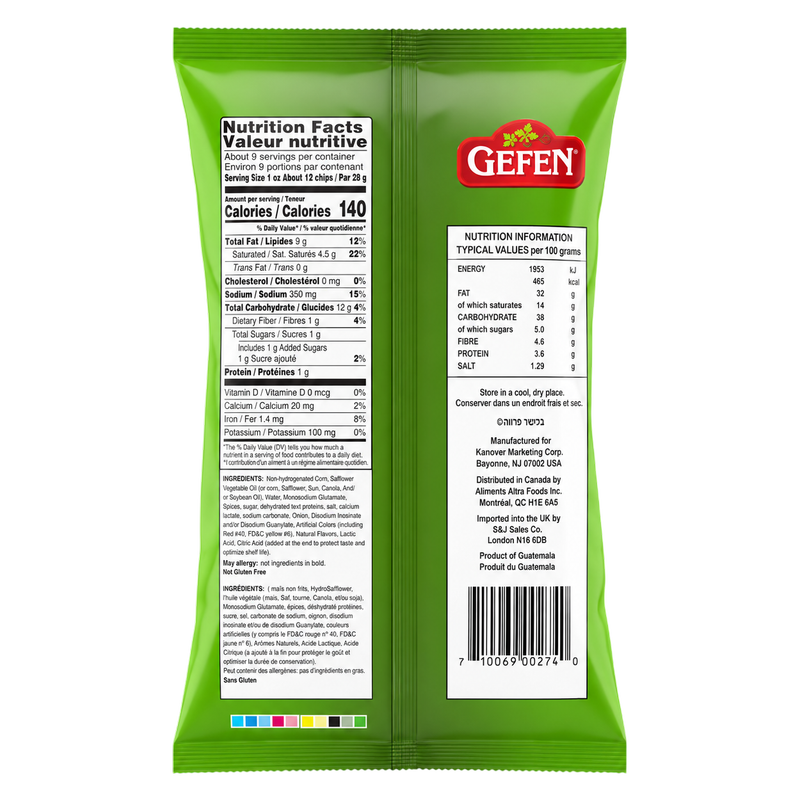 Gefen Tacoroos Chili Lime Tortilla Chips, 9.5oz