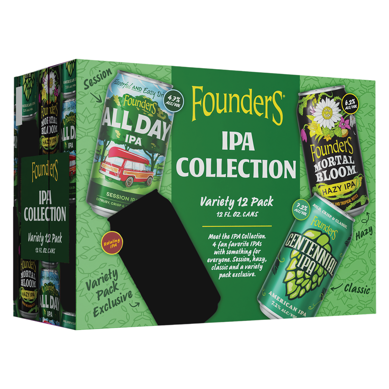 Founders IPA Collection Variety Pack 12pk 12oz Can