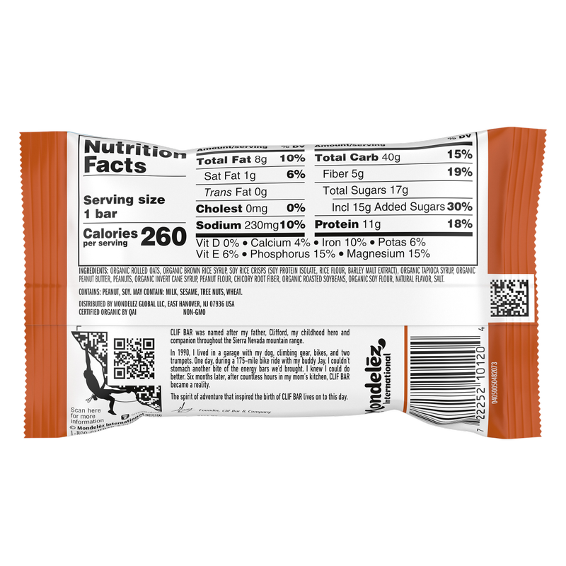 Clif Bar Crunchy Peanut Butter Energy Bar 2.4oz