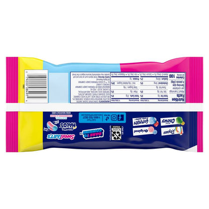 SweeTARTS Gummy Halos, Candy, Blue Punch and Strawberries and Cream, Tart and Chewy, Soft and Fluffy, 3.5 oz