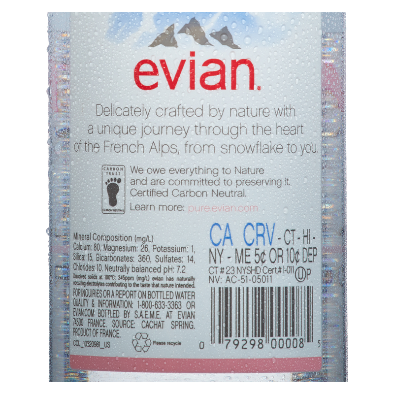 Evian Natural Spring Water 500ml