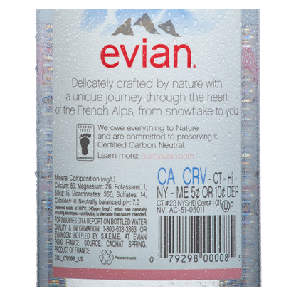 Evian Natural Spring Water 500ml