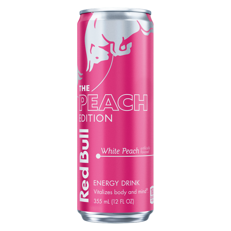 Red Bull Peach Edition White Peach Energy Drink 12oz Can