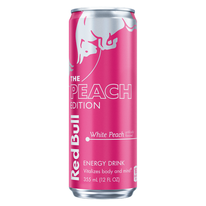 Red Bull Peach Edition White Peach Energy Drink 12oz Can