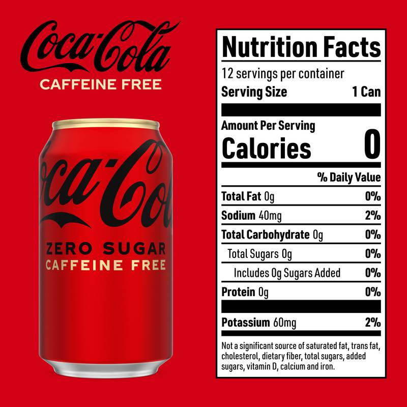 Coca-Cola Zero Sugar Caffeine Free 12pk 12oz Can