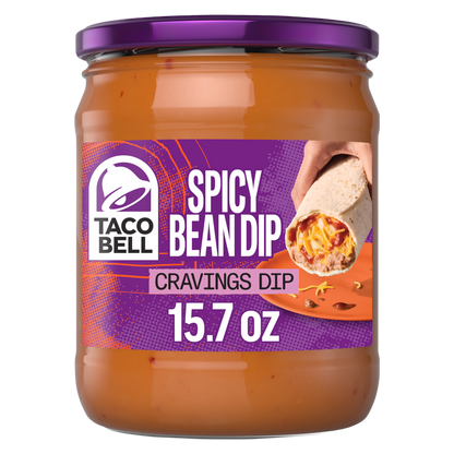 Taco Bell Spicy Bean Dip Cravings Dip, 15.7 oz Jar