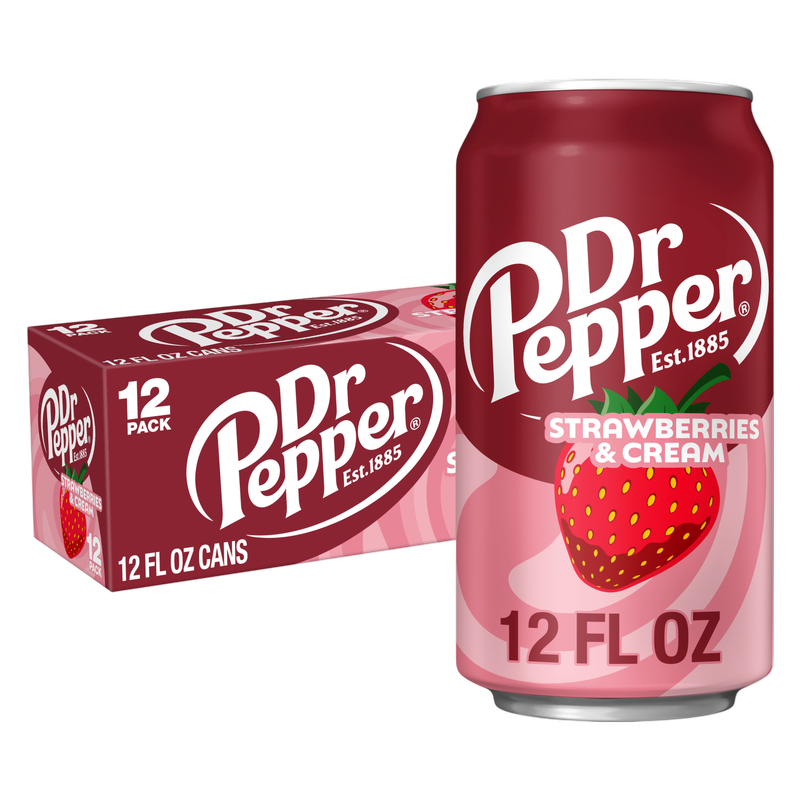 Dr Pepper Strawberries and Cream 12pk 12oz Can