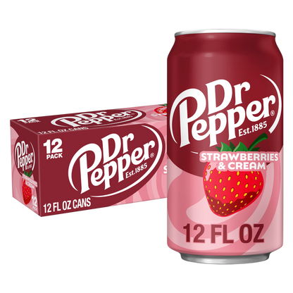 Dr Pepper Strawberries and Cream 12pk 12oz Can
