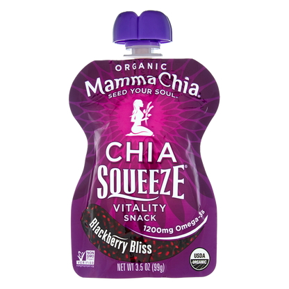 Mamma Chia Blackberry Bliss Squeeze Pouch 3.5oz