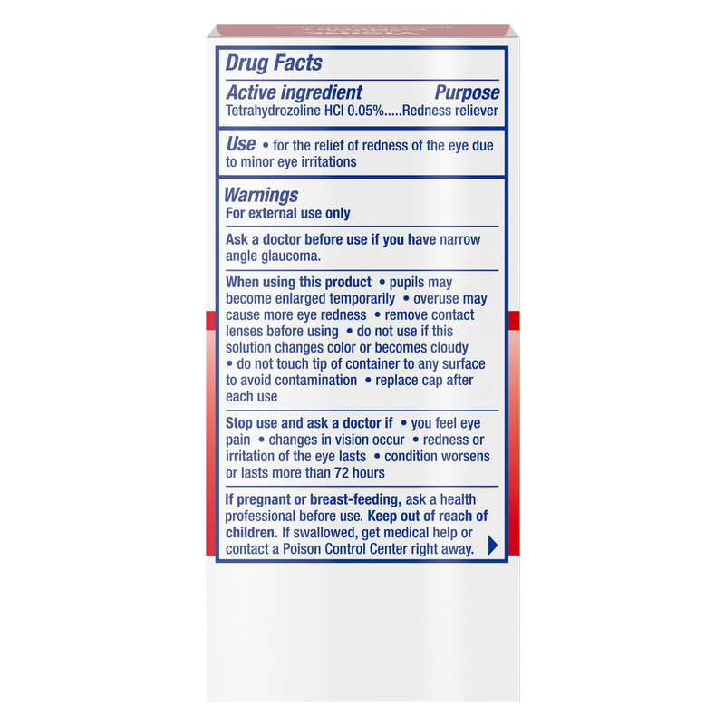 Visine Red Eye Comfort Redness Reliever Eye Drops 0.5oz