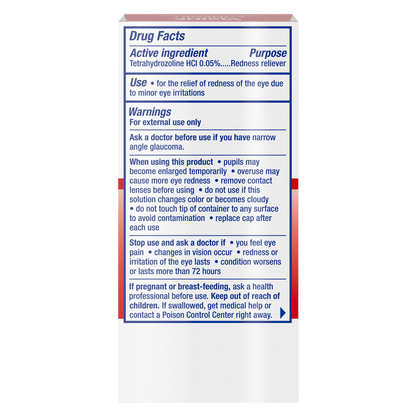Visine Red Eye Comfort Redness Reliever Eye Drops 0.5oz