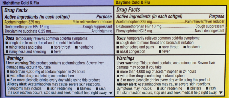 Goodnow Day & Night Cold + Flu Relief Softgels 48ct