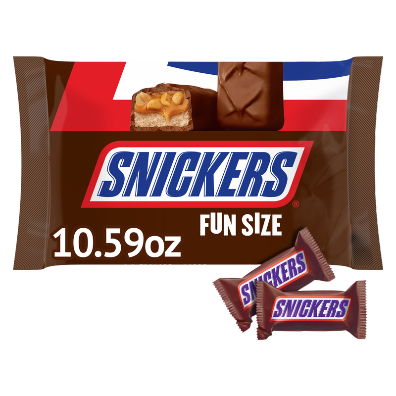 SNICKERS Original Chocolate Candy Bars, Fun Size, 10.59oz Bag