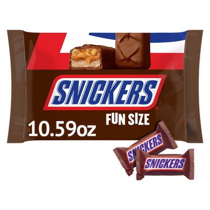 SNICKERS Original Chocolate Candy Bars, Fun Size, 10.59oz Bag