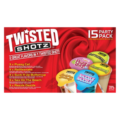 Twisted Shotz Party Starter 15pk 25ml Shotz