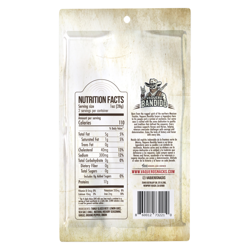 Vaquero Bandido Chile Carne Seca, 2oz