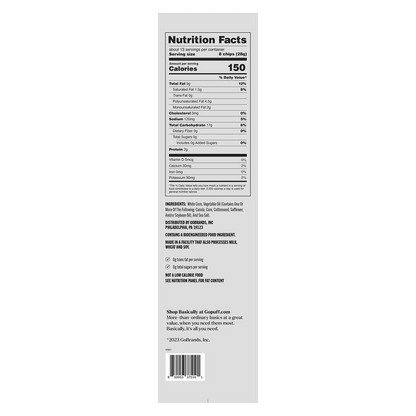 Basically Party Size Sea Salt White Corn Tortilla Chips 13oz