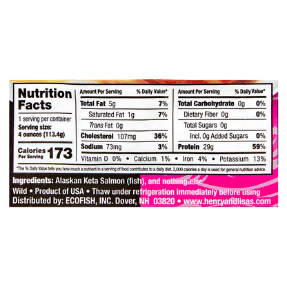 Wild Alaskan Salmon (Frozen) - 4oz