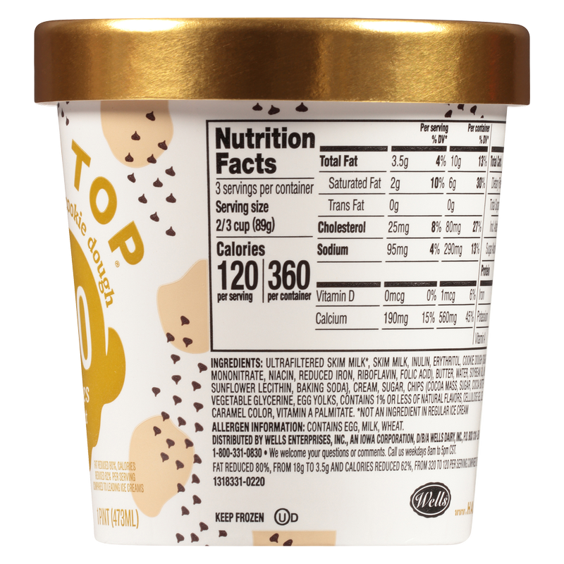 Halo Top Chocolate Chip Cookie Dough 16oz