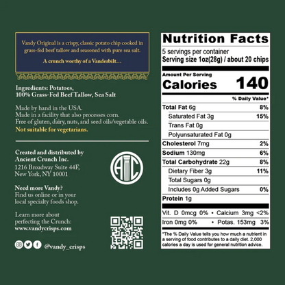Vandy Crisps, Original, 5oz