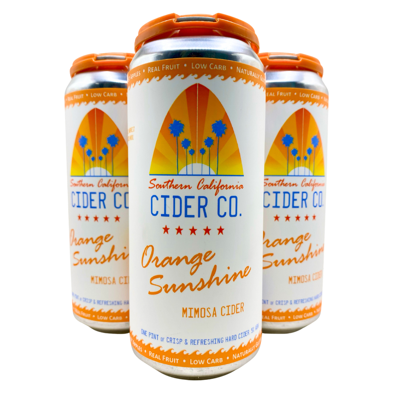 Southern California Cider Orange Sunshine - Mimosa Cider 4pk 16oz Can 5% ABV