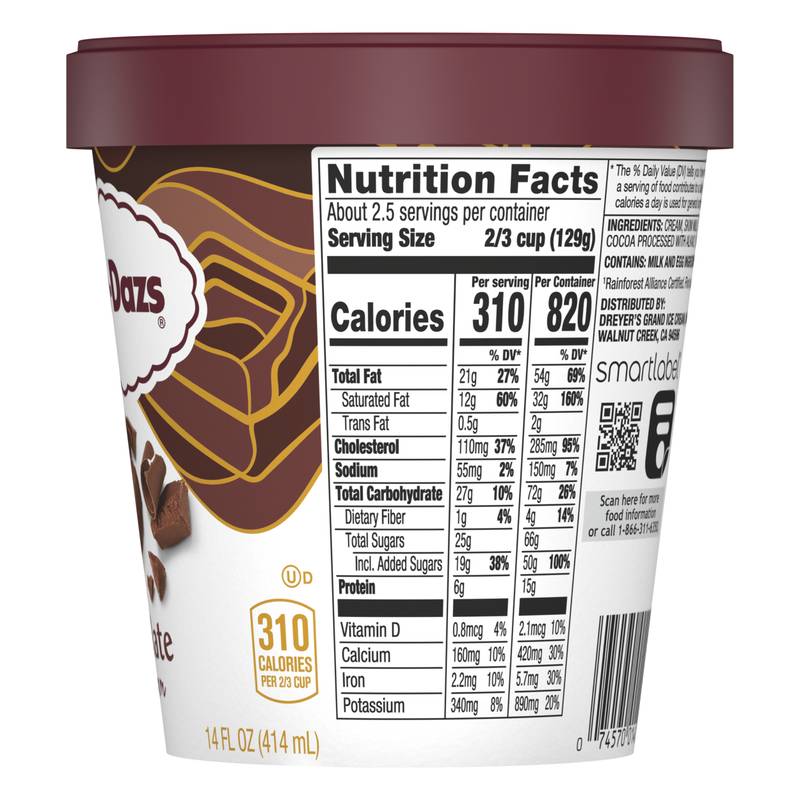 Haagen-Dazs Chocolate Ice Cream, 14oz.
