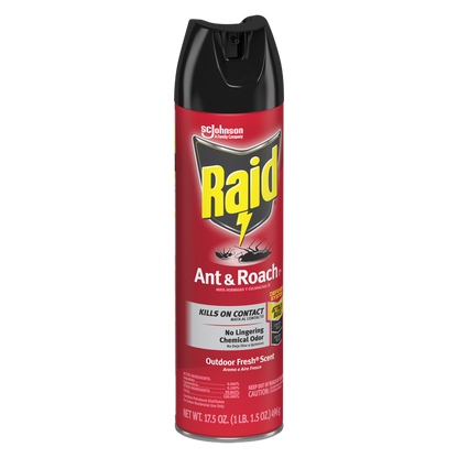 Raid Ant & Roach Outdoor Fresh Twin Pack, 17.5oz