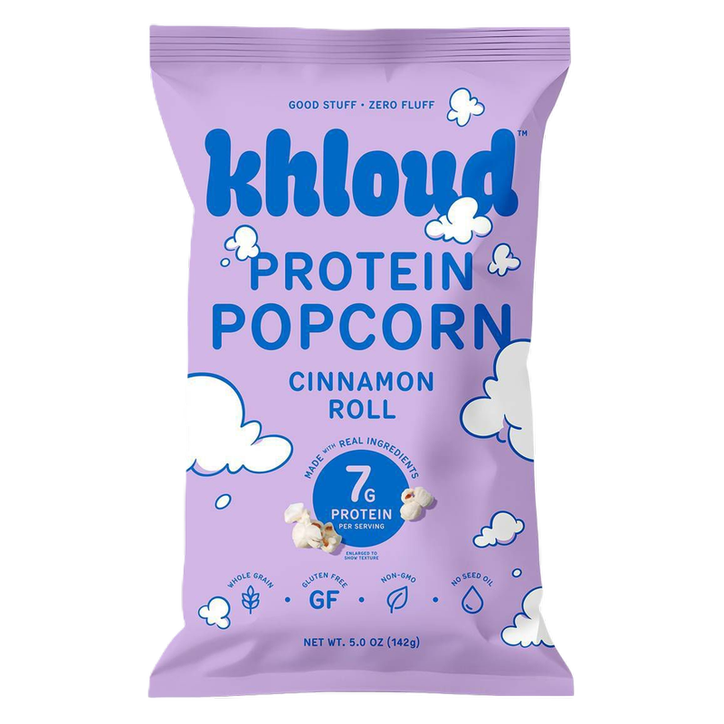 Khloud Cinnamon Roll Protein Popcorn, 5oz