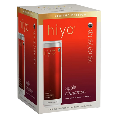 Hiyo Apple Cinnamon 4pk 12oz Can