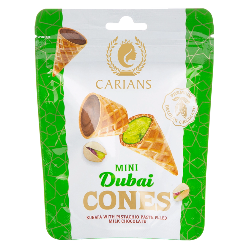 Carian's Mini Dubai Chocolate Cones, 1.76 oz