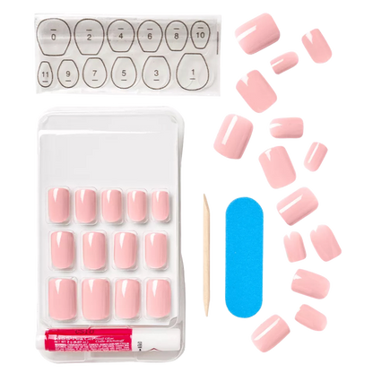 Kiss Gel Fantasy Ready-To-Wear Fake Nails Pink 28 ct