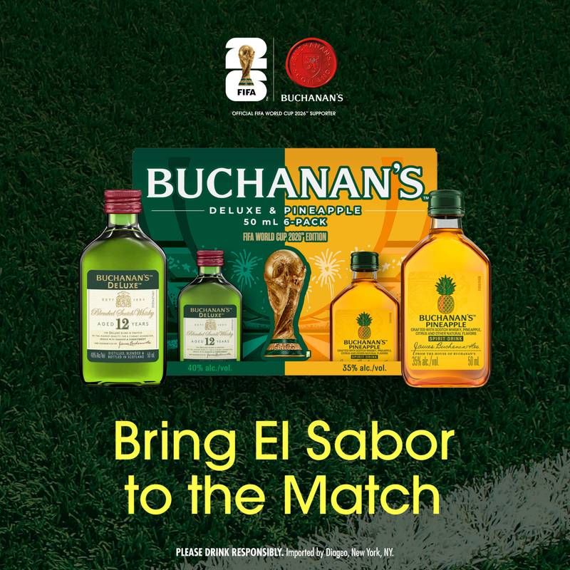Buchanan's Deluxe & Pineapple 6pk 50ml Fifa Pack