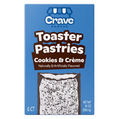 Crave Shoppe Cookies & Creme Toaster Pastries - 6ct