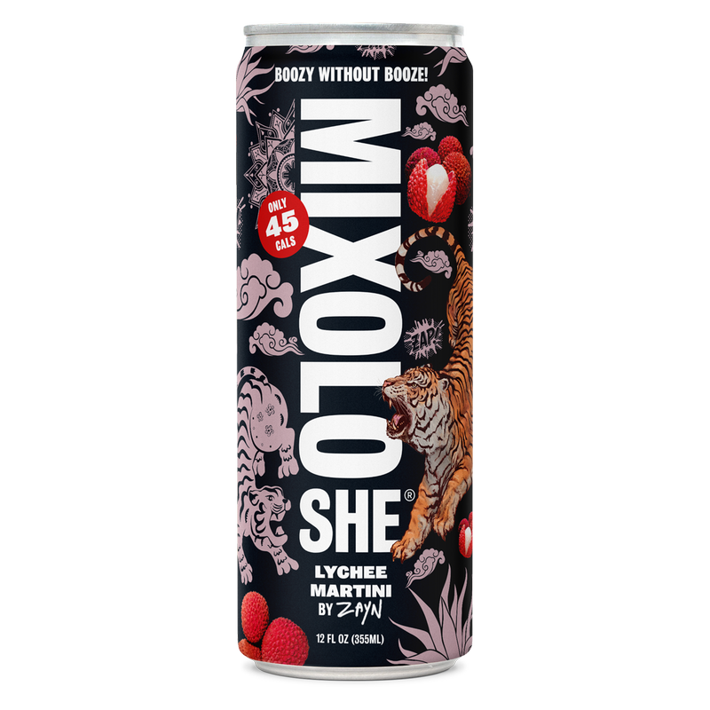 Mixoloshe Lychee Martini by ZAYN Non-Alcoholic Cocktail 4 pk