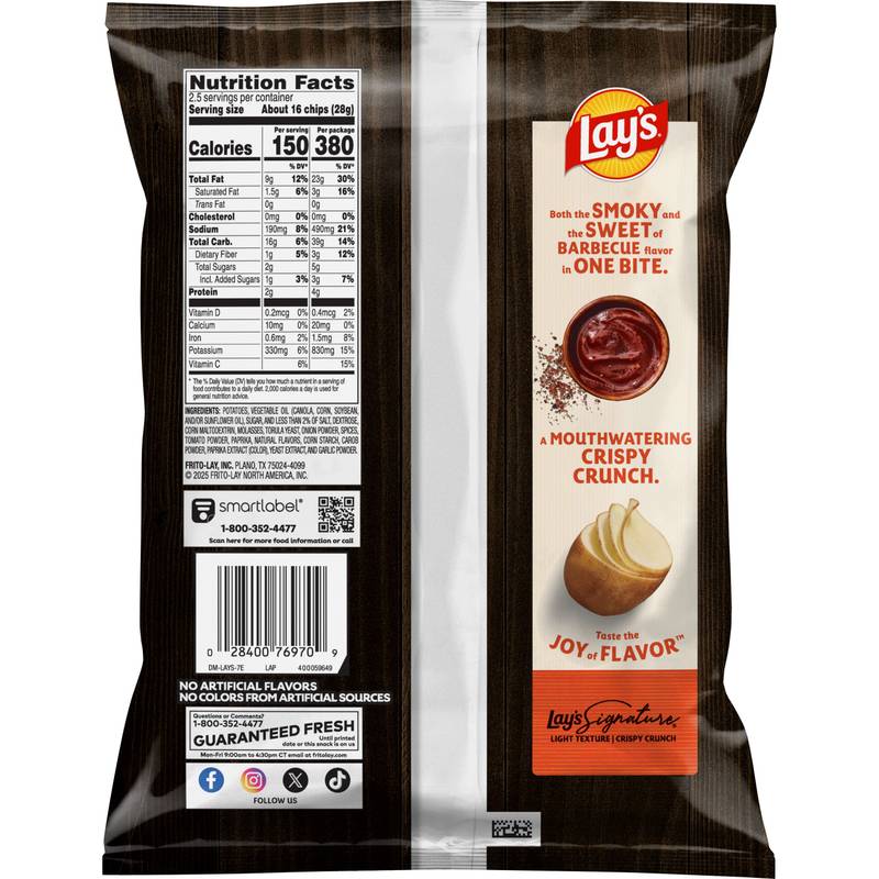 Lay's BBQ Potato Chips 2.5oz