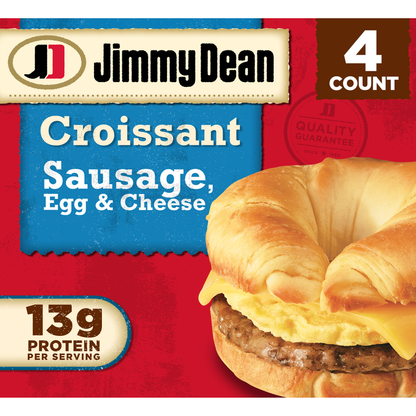 Jimmy Dean Sausage Egg & Cheese Frozen Croissant Sandwiches 4ct