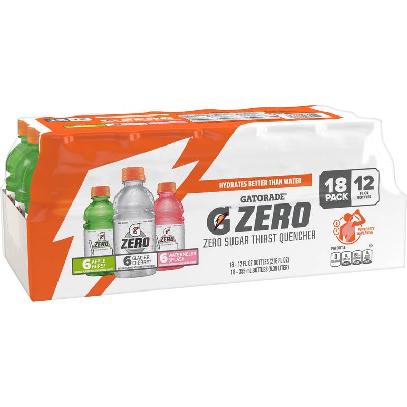 Gatorade Zero Sugar Thirst Quencher Variety 18ct 12oz Btl