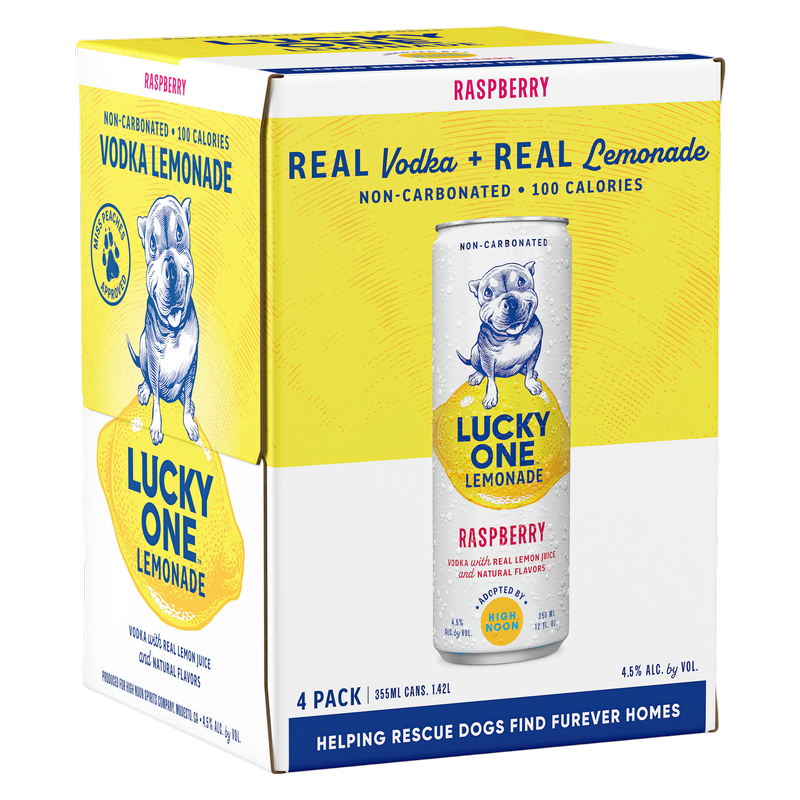 Lucky One Raspberry Lemonade 4pk 12oz Can