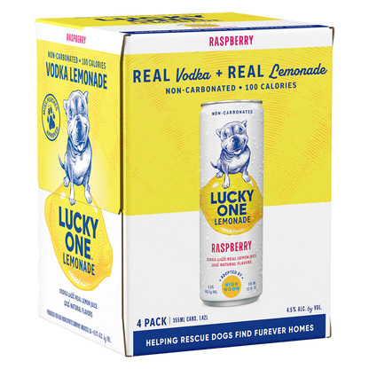 Lucky One Raspberry Lemonade 4pk 12oz Can